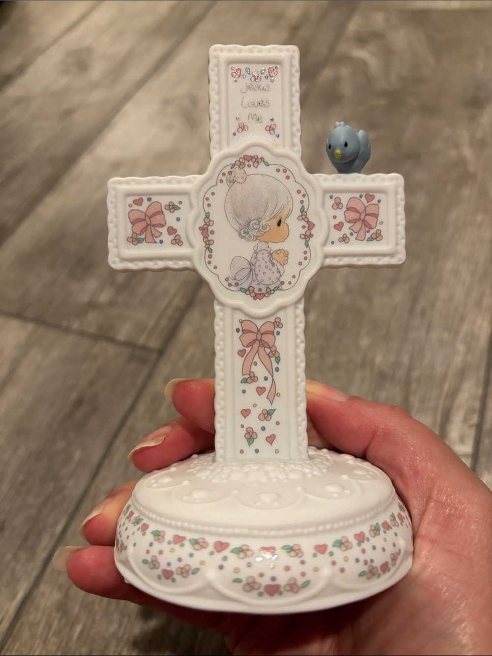 Precious Moments Cross Figurine